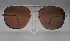 Vintage Luxottica Carlos Gold Metal Aviator Sunglasses FRAMES ONLY Italy