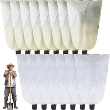 Windyun Pcs Reusable Burlap Winter Plant Cover Bags Warm Plant 24 x 32 Inch 5