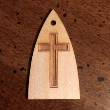 GUITAR TRUSS ROD COVER - Wood Burned - Fits ESP or LTD - CROSS