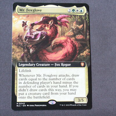Mr. Foxglove (Extended Art) 42 MTG Commander: Bloomburrow Mythic