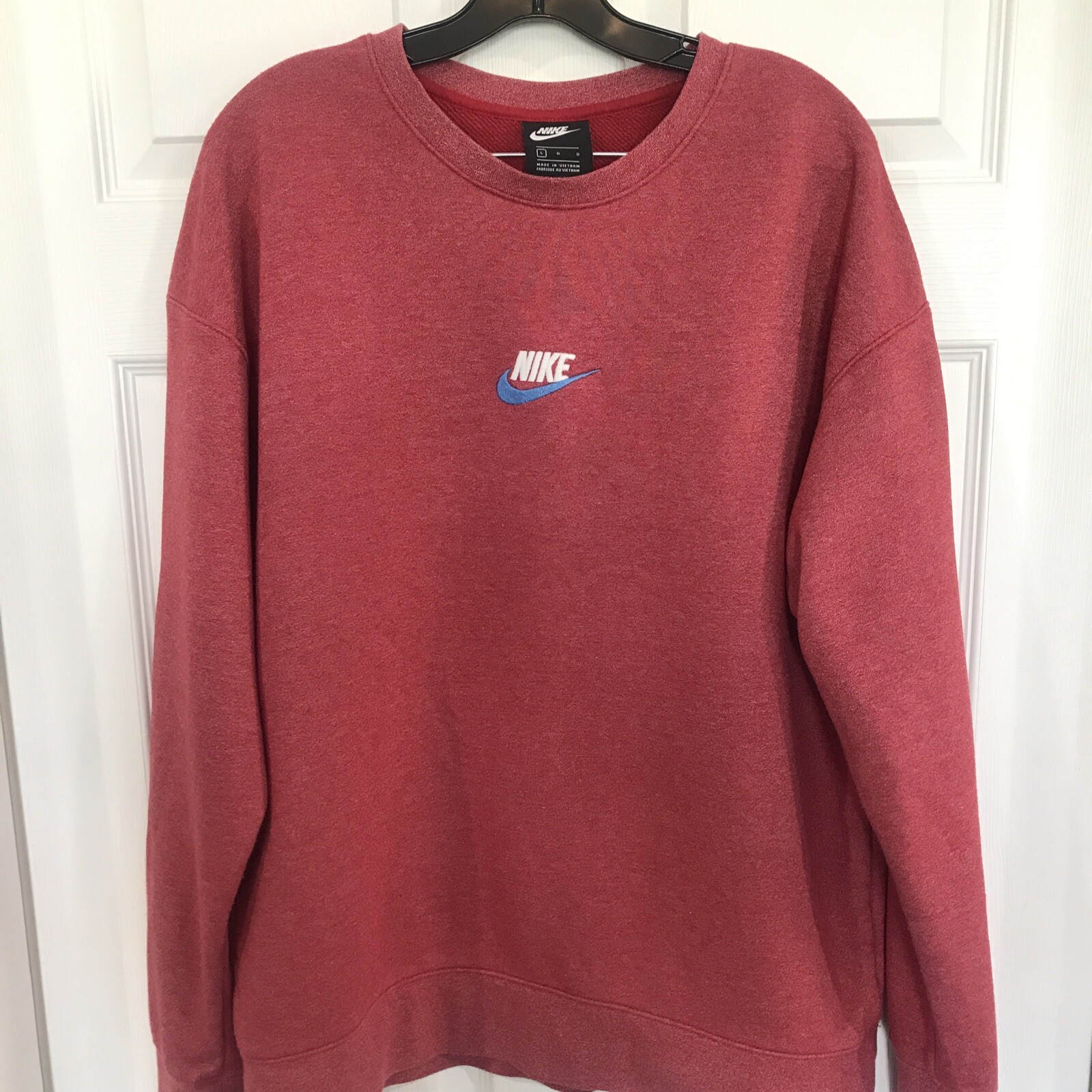Nike Red Heritage Crew French Terry 