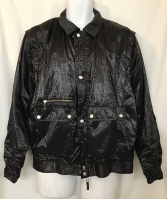 Kris Van Assche Jacket Light Weight Shines Poly Black Zip Kris Van Assche Jacket Light Weight Shines Poly Black Zip