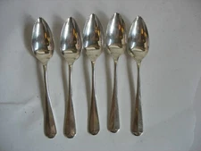 S/5 Orange grapefruit citrus spoons EPNS Sheffield England silverplate 5 1/2"