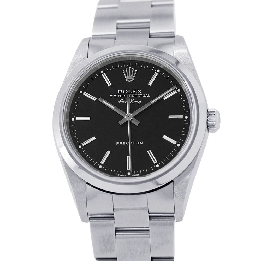 Rolex — ROLEX Air-King 34mm Stainless Steel Black Dial 14000M