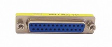 DB25 25 Pin Serial Port Female/Female Adapter Gender Changer RS232 1 Pack