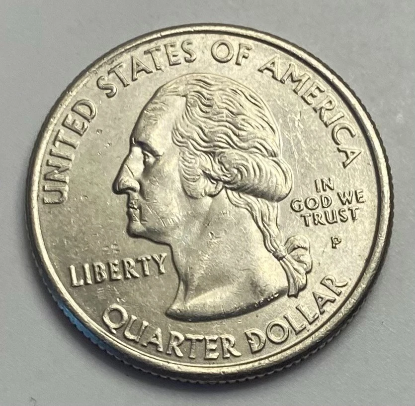 2002 "P" Indiana State Quarter**Struck Through Mint Strike Errors**(Rare) - Image 2 of 2