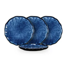 Ceramic Dessert, Salad Plates 8.75 Inch - Serving Dish Set of 4 for Appetizer...