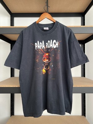 Vintage 2000 Papa Roach Infest Nu Metal Band Black T-shirt Sz XL