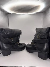 Double H Sonora Women's Leather Boots, Size 7W, Brown, Heeled, Round Toe