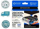New Ink Cartridge 5pc For Canon 280 281 Pixma TR7520 TR7620 TS9520 TS8222 TS8320