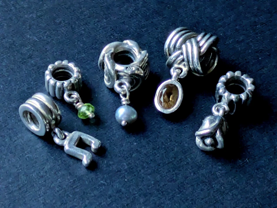 Lote De Colección Dijes Pandora Plata 925 16 Dijes Auténticos ALE + Espaciadores + 7 Sin Marcar Foto 4 de 4