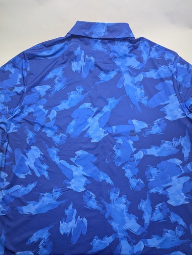 Birdie Bound Polo Golf Shirt Men's 3XL Blue Geometric Performance - Picture 3 of 7