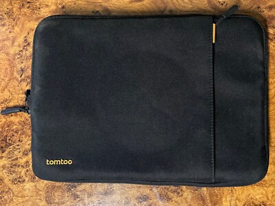 tomtoc 360° Water-Resistant 13-inch Laptop Sleeve, Black, Unused 