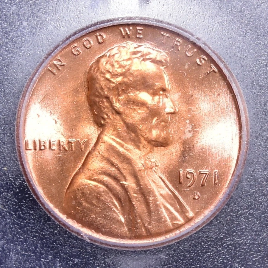1971-D Lincoln Wheat Cent - ICG MS66RD (48184-L) - Image 4 of 4