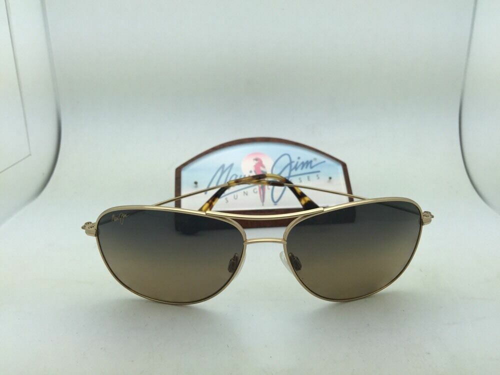 Polarized MAUI JIM Sunglasses CLIFF HOUSE MJ 247-16 Gold Frame w