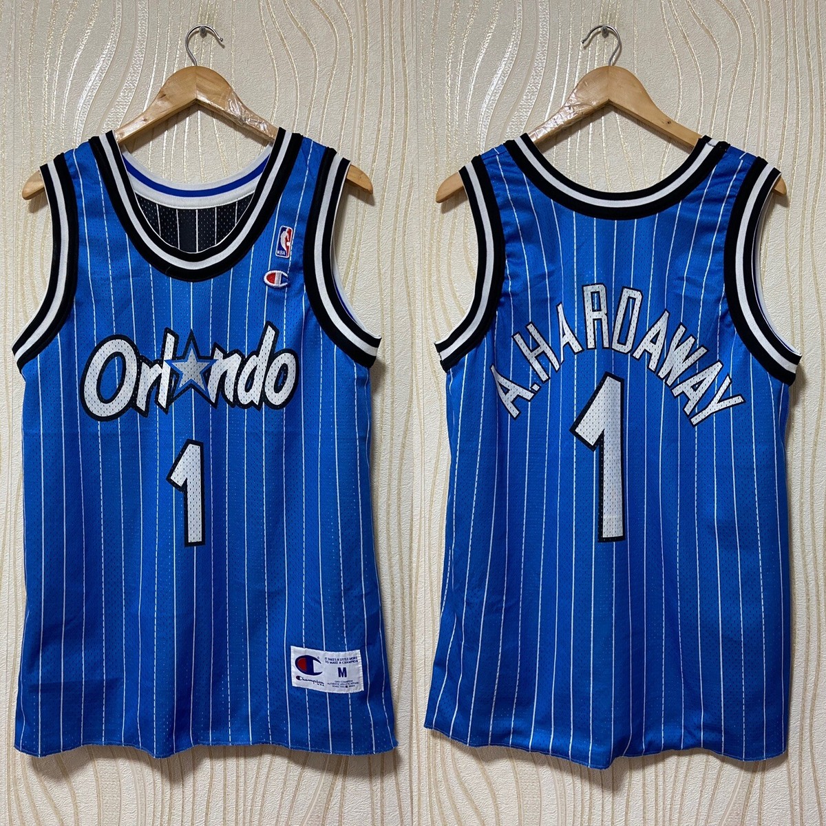 【USA製】Champion製 NBA Orlando Magic ゲームシャツ ORLANDO MAGIC BASKETBALL SHIRT JERSEY CHAMPION NBA REVERSIBLE sz M