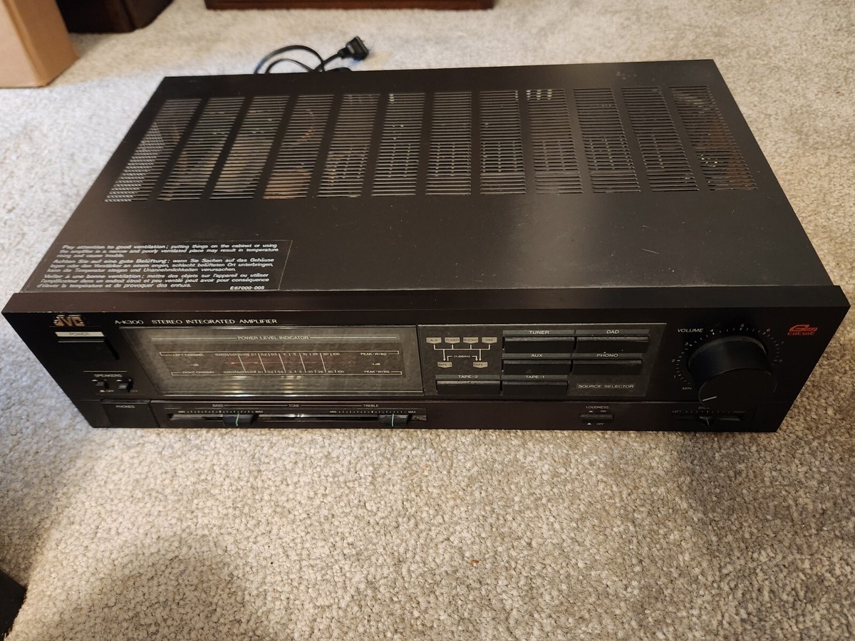 VTG JVC Integrated Amplifier Black A-K300B 210W Home Stereo Audio 