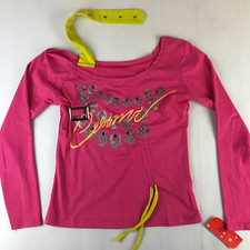 Vintage Pink Long Sleeve Top Size Small New Old 90s Stock 