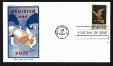 #1344 6c Register & Vote - Chickering/Jackson FDC