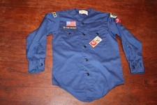 Boy Scouts of America BSA Youth Shirt Blue No Collar Small No Size Long Sleeve
