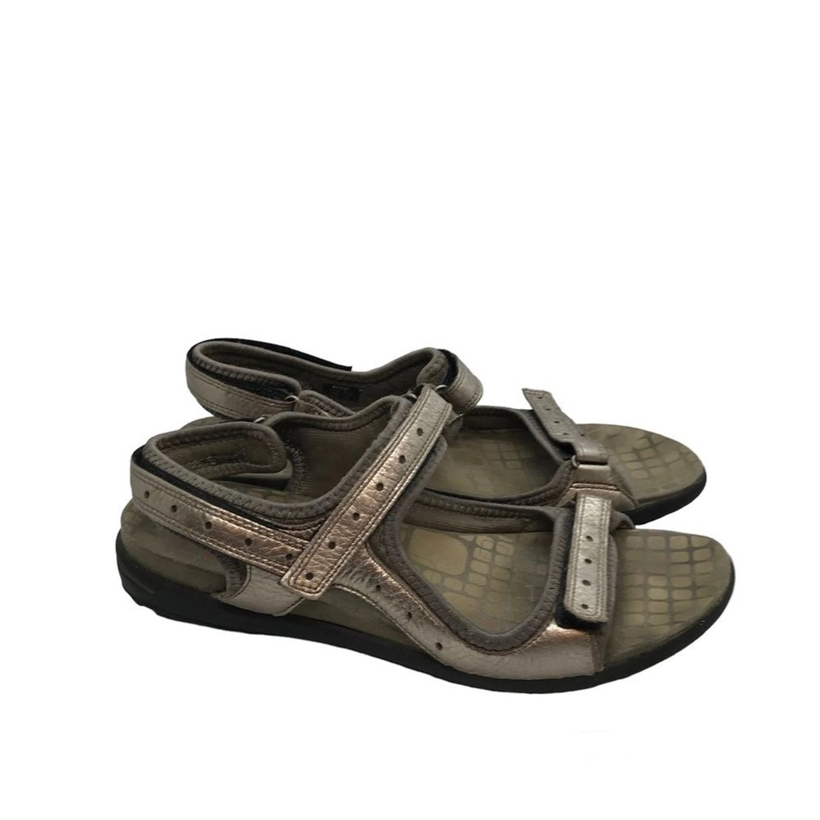 Sandali sportivi donna Ecco 41 10 pelle bronzo metallizzato casual comodi imbottiti
