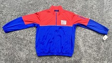 New York Giants NFL Performance Jacket NWT Men's Size XL Full Zip Royal Blue
