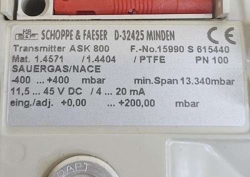 Transmisor Schoppe & Faeser ASK 800 / 15990 S 615440 / K090 - Imagen 2 de 18