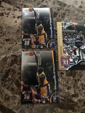 SHAQUILLE O'NEAL 1998-99 Finest #3 w/ Peel Los Angeles Lakers 2 Cards plus LT3 