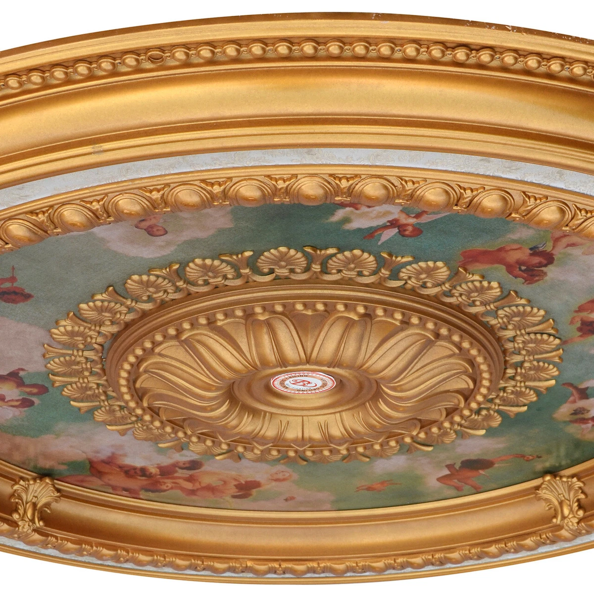 Round Cherub Sky Ceiling Medallion Decorative Architectural Lighting Trim
