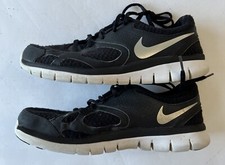 Womens Size 8.5 Nike Flex Running Shoes Black White Training Sneakers Workout