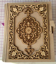 MDF Wooden Large Book Box Memory Photo Wedding Birthday Craft DIY MYO Journal