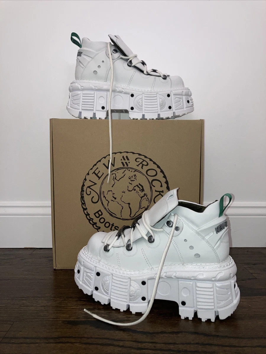 New Rock M-tank106-V8Unisex White Platform Shoes - 42 EU / 10 US BRAND NEW