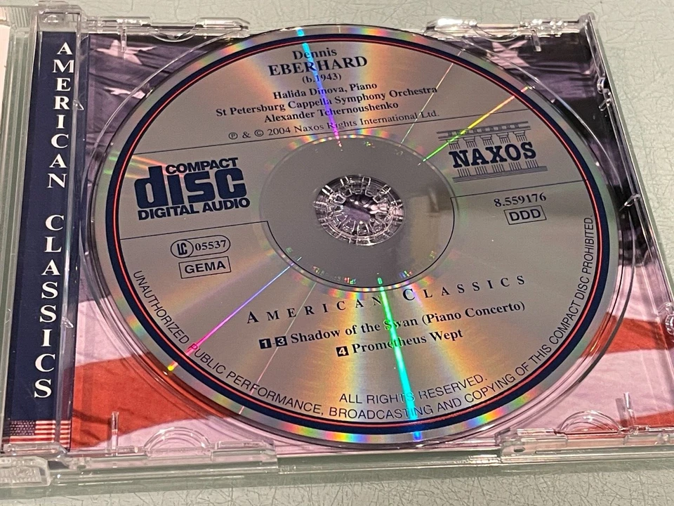 Dennis Eberhard - Piano Concerto "Shadow of The Swan" - CD Album 2004 Naxos NEW Foto 3 de 4