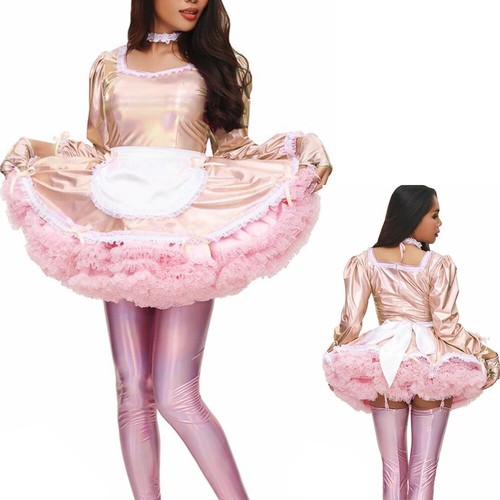 Sissy Dulce Clásico Vestido Lolita Elegante Delantal Vestido de Mucama con Guantes y Prendas para el Cuello - Imagen 5 de 19