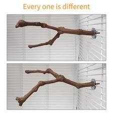 Bird Perch Stand Natural Grape Wood Bird Cage Perch For Budgie, Finch, Parrot