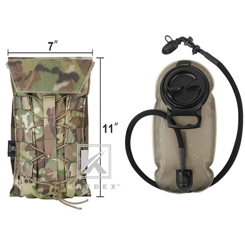 KRYDEX 1.5L Water Bladder Tactical Hydration Pack MOLLE Panel for Vest MC Camo - Picture 12 of 16