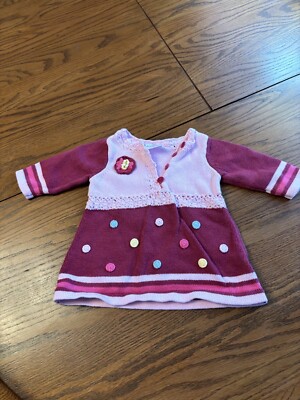 hanna andersson baby girls 50 0-3 months polka dot sweater