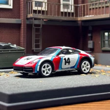 Sparky 1/64 Scale Porsche 911 Rallye #14 Diecast Car Model Toy Gift NIB
