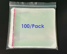 100/Pack RESEALABLE Plastic Clear Wrap Jewel Case CD Storage Sleeves 3 Mil