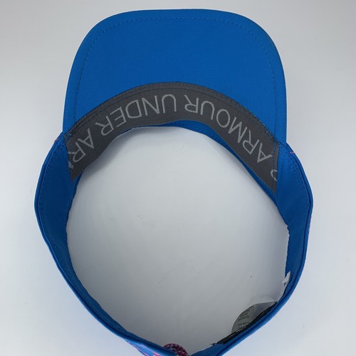 Under Armour Sun Visor Blue with Pink Stitching Youth Kids OSFA Hat - Picture 7 of 9