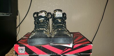 Vision Street Wear Men's Hi Top FUZZY LEOPARD RETRO Size US 8 USED