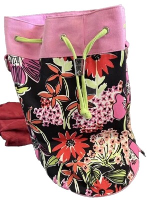 Lilly Pulitzer Women\'s Floral Pink & Green Backpack Lilly Pulitzer Bahia Canvas Backpack - Multi | Mercari main image 4