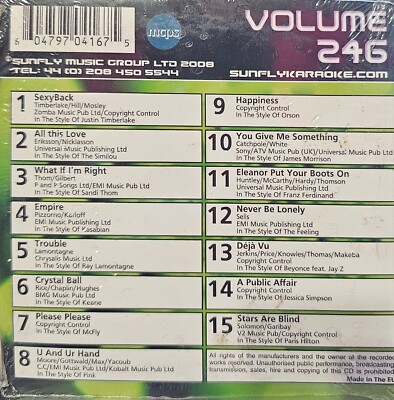 246 SUNFLY KARAOKE CDG