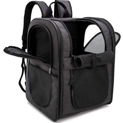 Haustier Rucksack Tragetasche Haustierrucksack für Hunde Katzen 12kg Schwarz