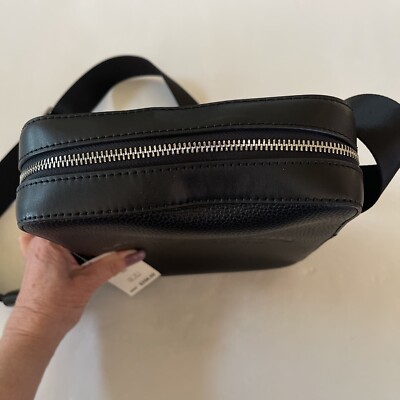 Michael Kors Mens Unisex Cooper Reporter Bag Black Leather Pebbled
