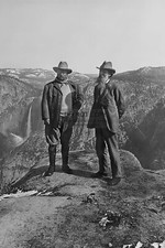 PRESIDENT THEODORE ROOSEVELT WITH JOHN MUIR YOSEMITE PARK FOUNDER 4X6 POSTCARD