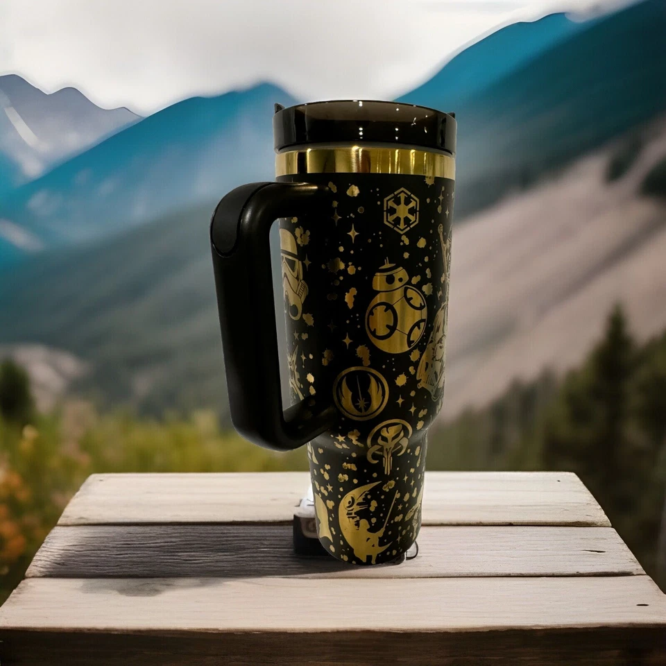 Vaso aislado 40 oz grabado con láser personajes de Disney Star Wars Rebel Alliance Foto 2 de 4