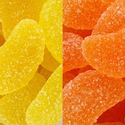 Eine Prise - Gelee Scheiben Zitrone oder Orange - essbare Kuchenstreusel Deko