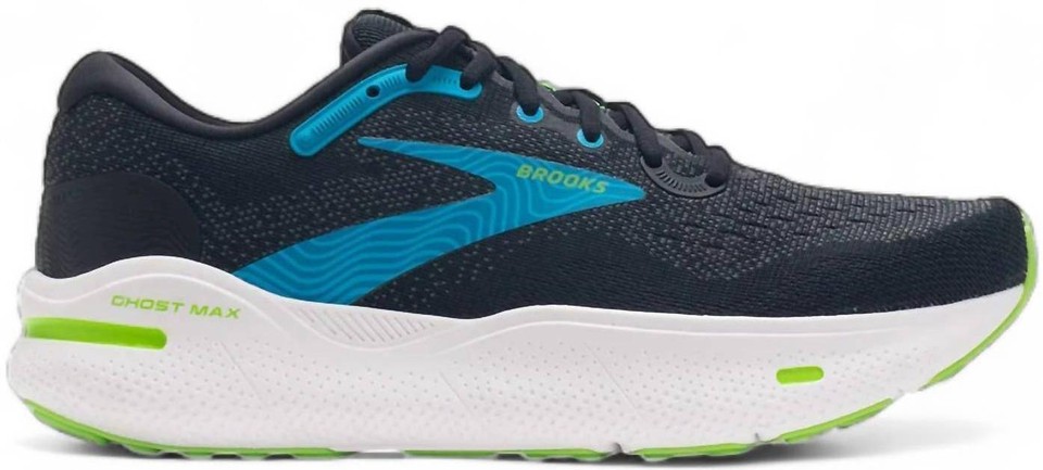 Brooks Ghost Max Cushioned Running Shoes Mens 12.5 Black Atomic Blue Jasmine Men main image 3