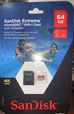 SanDisk Extreme 64GB microSDXC UHS-I Card with Adapter